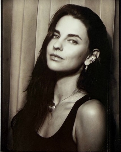 Elena Taber, black and white portrait