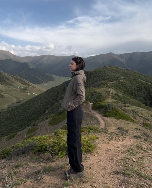 Traversing through the steppe of Kyrgyzstan in peak comfort thanks to @canadagoose